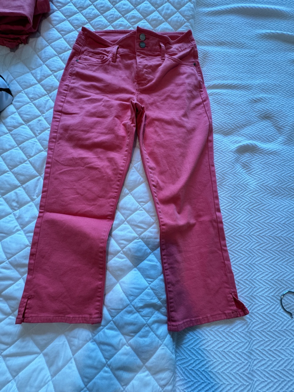 NYDJ Women's Cropped Pink Jeans